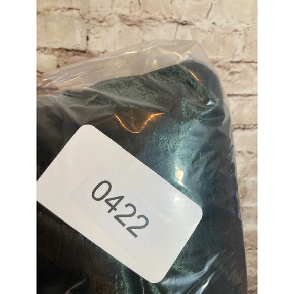 She + Sky Milkmaid Dress Womens Medium Forest Green Satin Dark Romantic Cutout - Picture 13 of 16